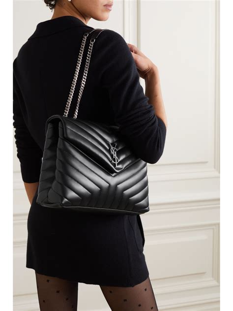 bolsa loulou ysl|SAINT LAURENT Loulou medium quilted leather shoulder bag.